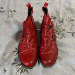 Miz Mooz Red Ankle Boots - Size 8